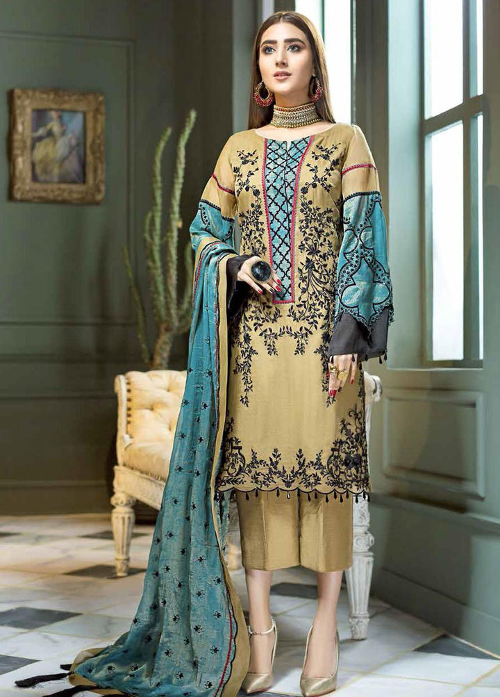Chimmer By Charizma Embroidered Organza Suits Unstitched 3 Piece CRZ21-C5 38 - Luxury Collection