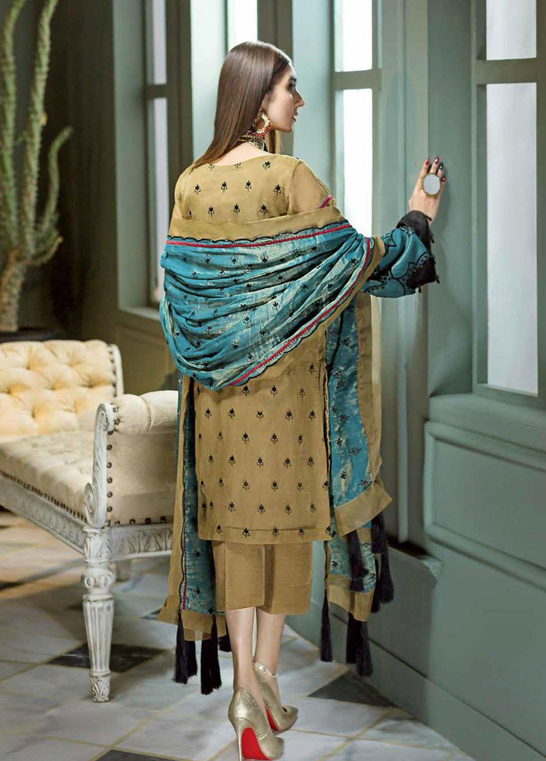 Chimmer By Charizma Embroidered Organza Suits Unstitched 3 Piece CRZ21-C5 38 - Luxury Collection