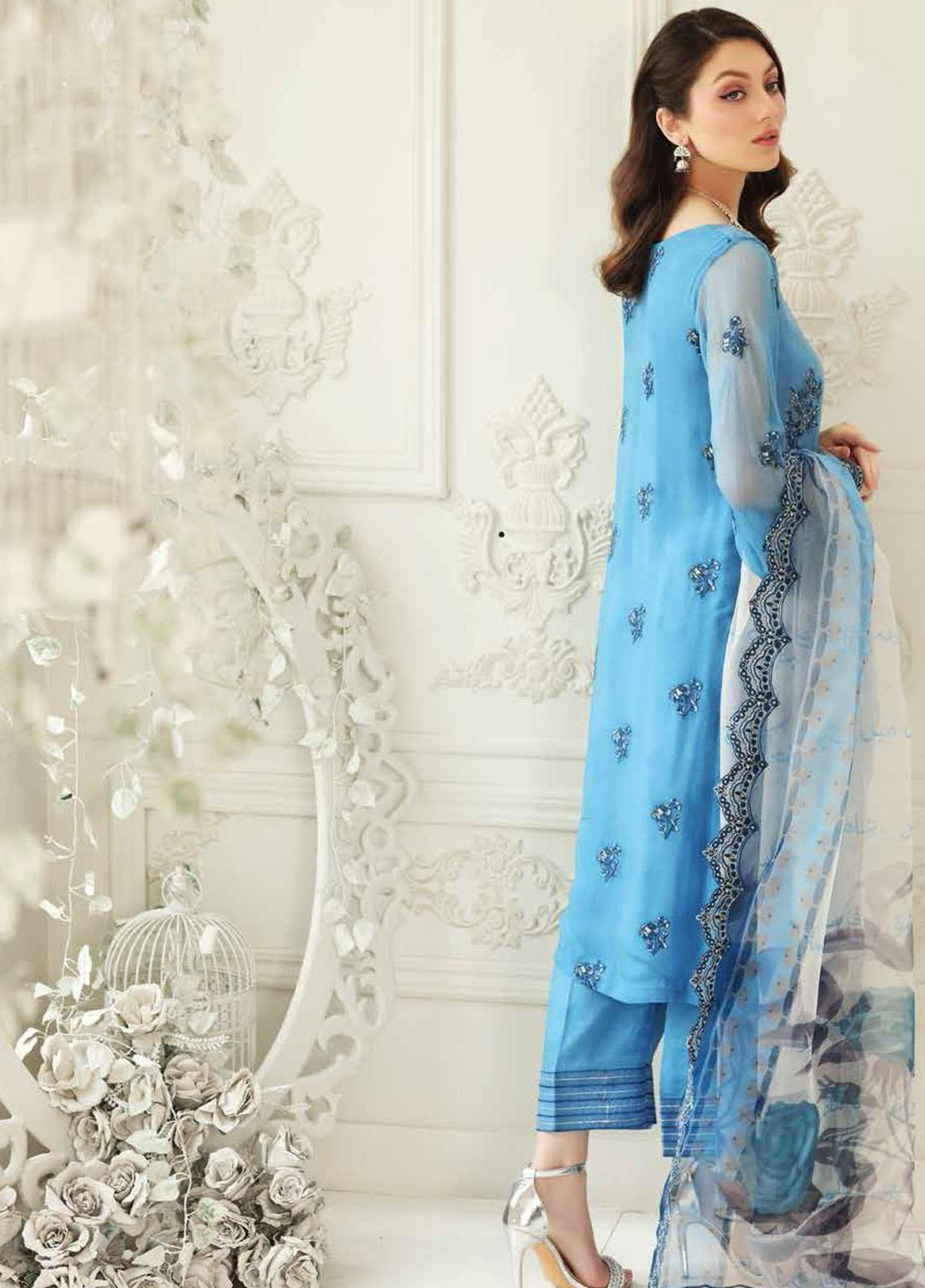 Charizma Embroidered Chiffon Suits Unstitched 3 Piece CRZ21-C6 CHM-42 - Festive Collection