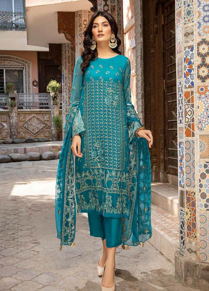 Charizma Embroidered Chiffon Suits Unstitched 3 Piece CRZ21-C6 CHM-46 - Festive Collection