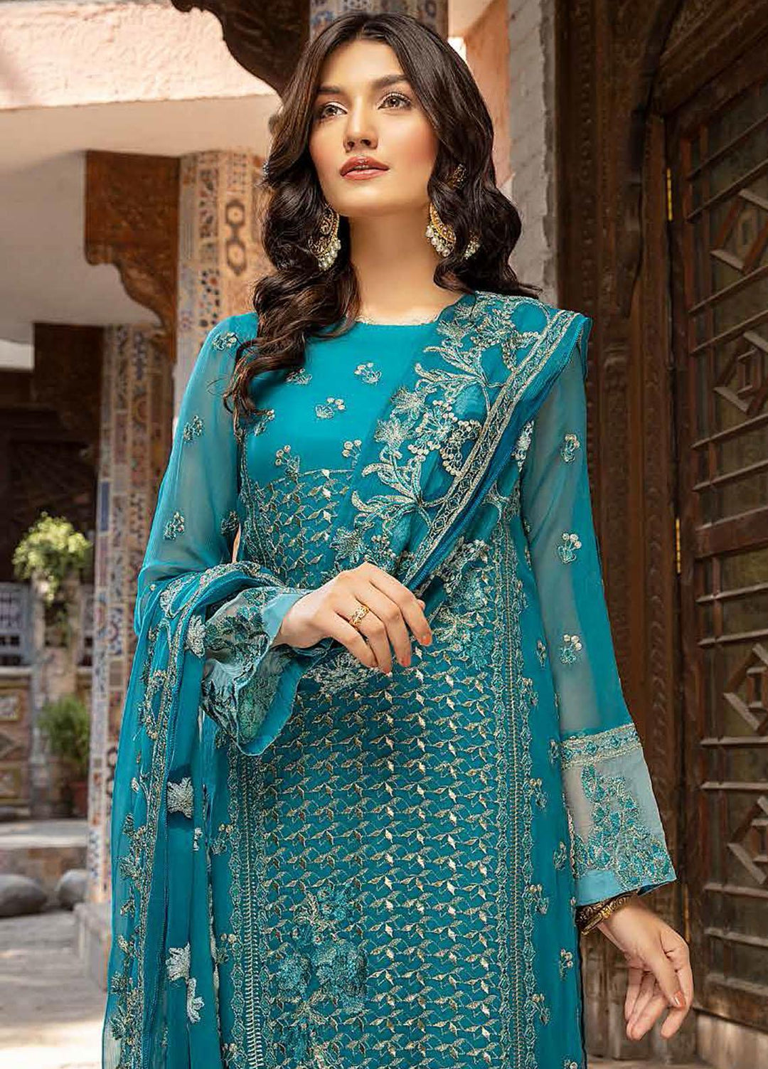 Charizma Embroidered Chiffon Suits Unstitched 3 Piece CRZ21-C6 CHM-46 - Festive Collection