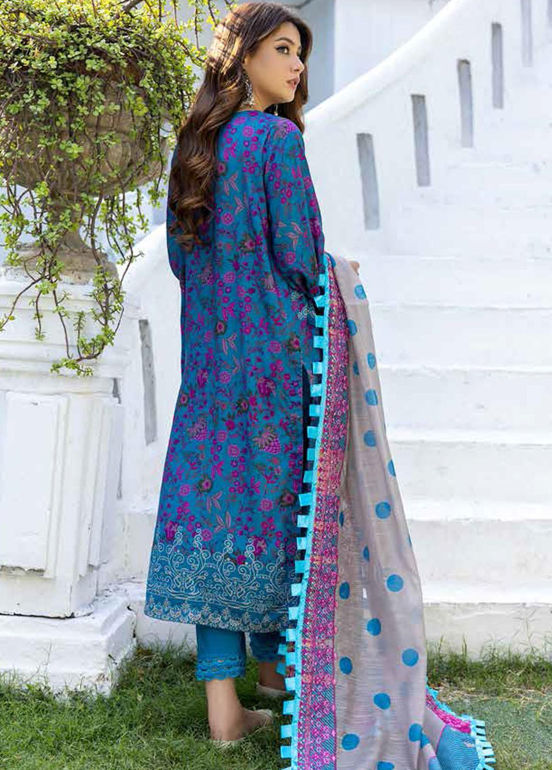 Combination By Charizma Embroidered Linen Suits Unstitched 3 Piece CRZ22LN CCW-08 - Winter Collection