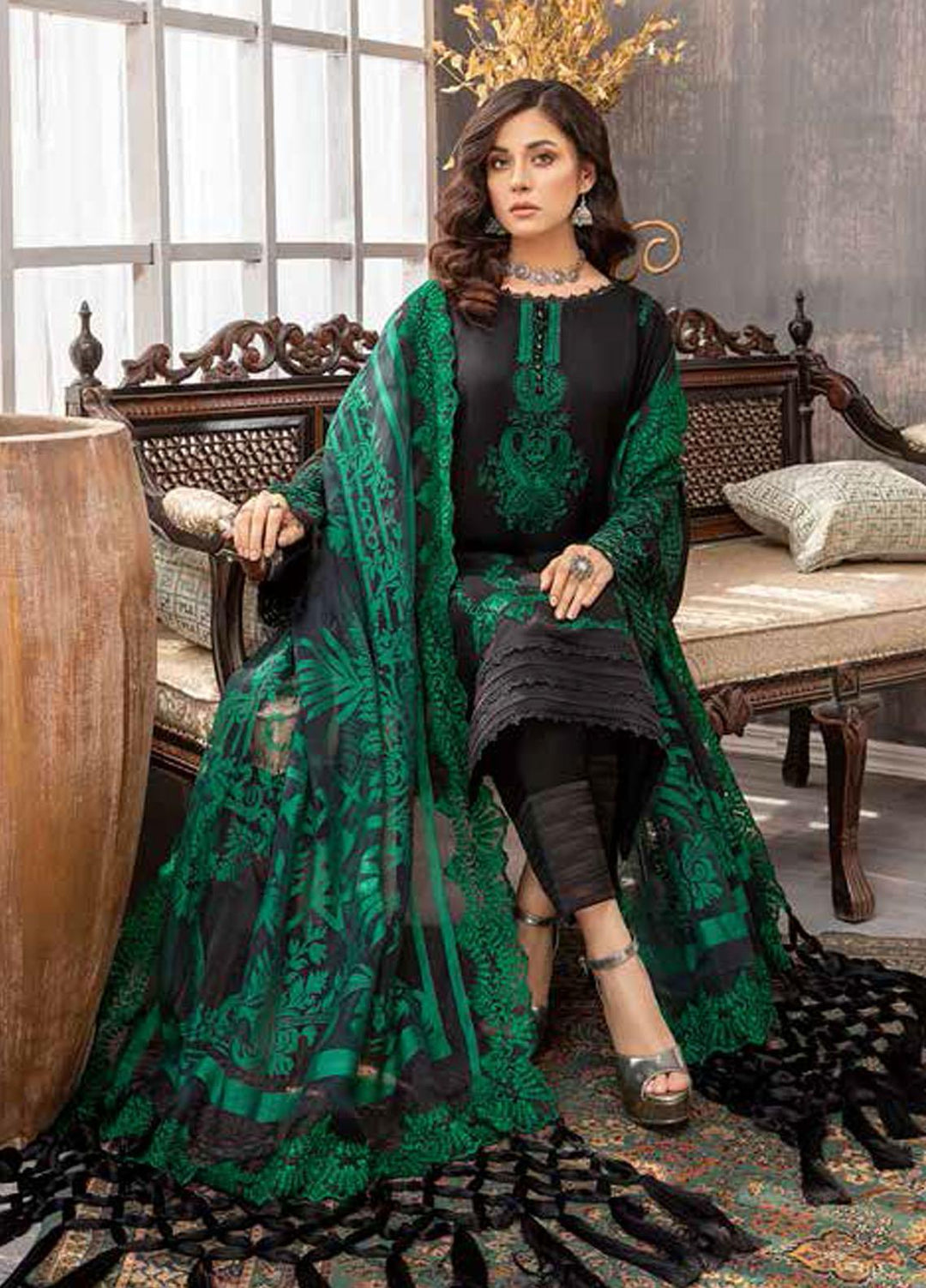 Charizma Embroidered Karandi Suits Unstitched 3 Piece CRZ21KW CKR-01 - Winter Collection