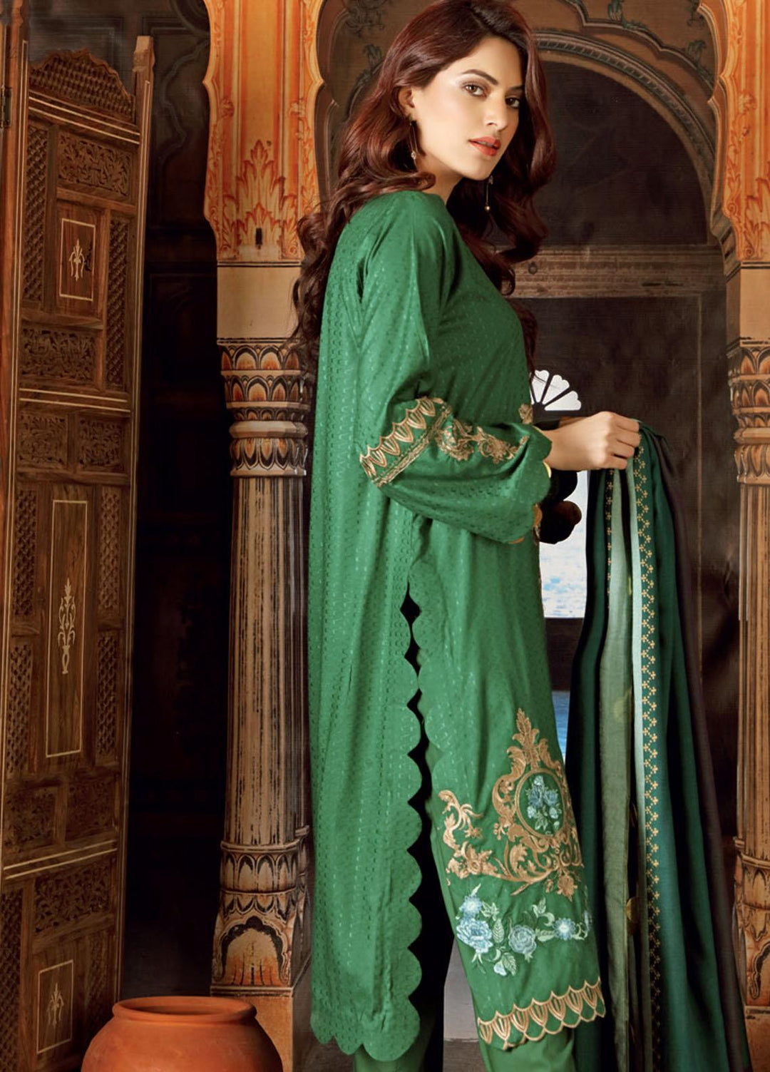 Charizma Embroidered Ikkat Suits Unstitched 3 Piece CRZ21MI CMI-02 - Winter Collection