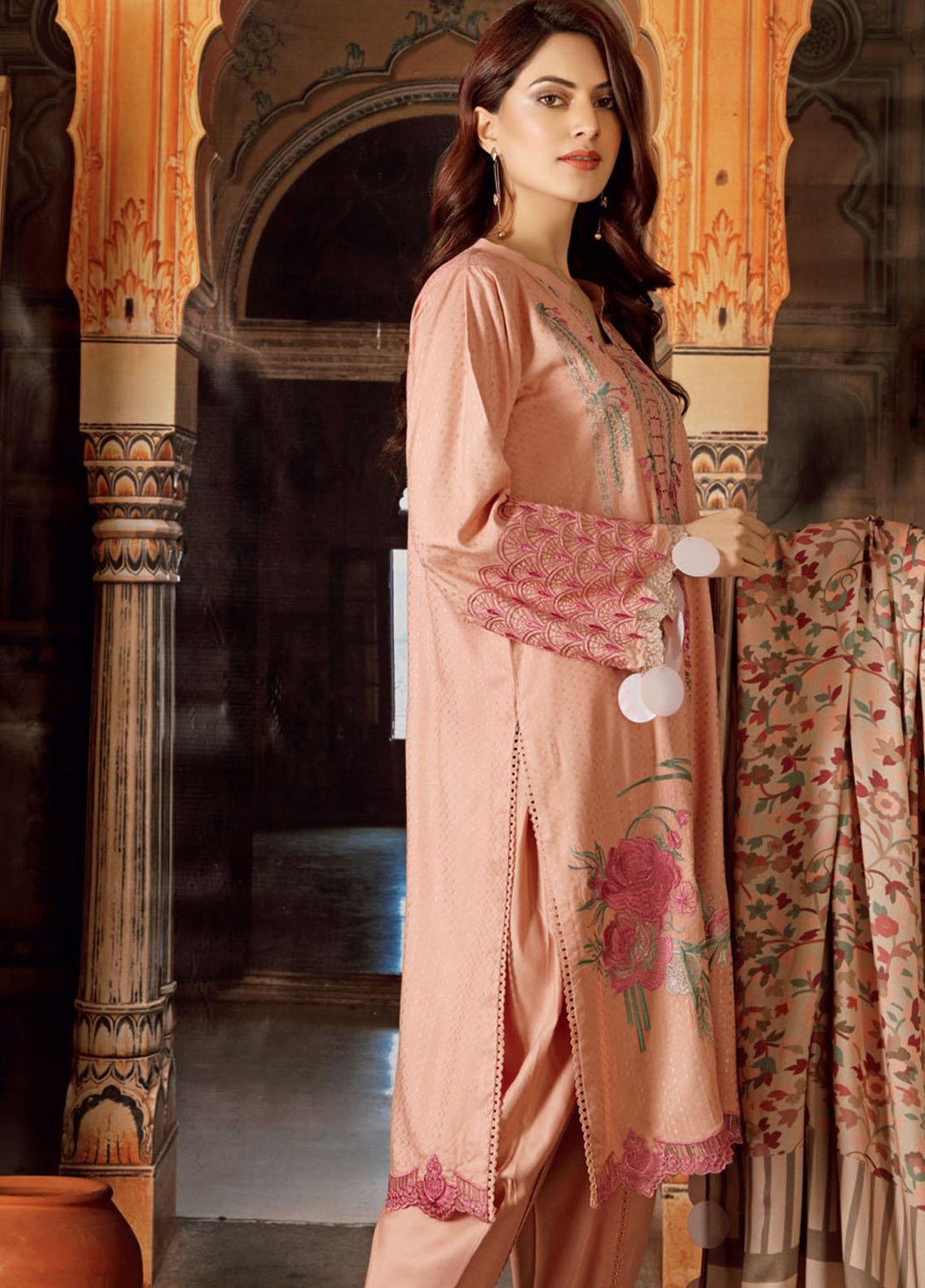 Charizma Embroidered Ikkat Suits Unstitched 3 Piece CRZ21MI CMI-05 - Winter Collection