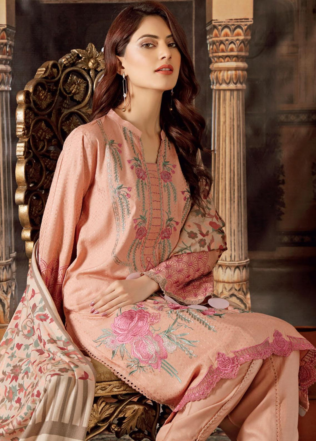 Charizma Embroidered Ikkat Suits Unstitched 3 Piece CRZ21MI CMI-05 - Winter Collection