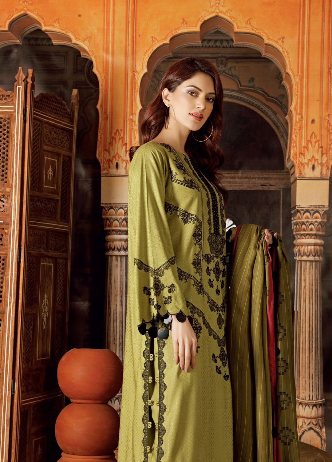 Charizma Embroidered Ikkat Suits Unstitched 3 Piece CRZ21MI CMI-06 - Winter Collection
