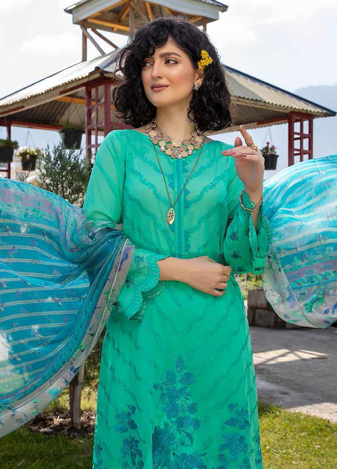 Charizma Embroidered Swiss Voile Suits Unstitched 3 Piece CRZ21SM-2 CM-12 - Summer Collection