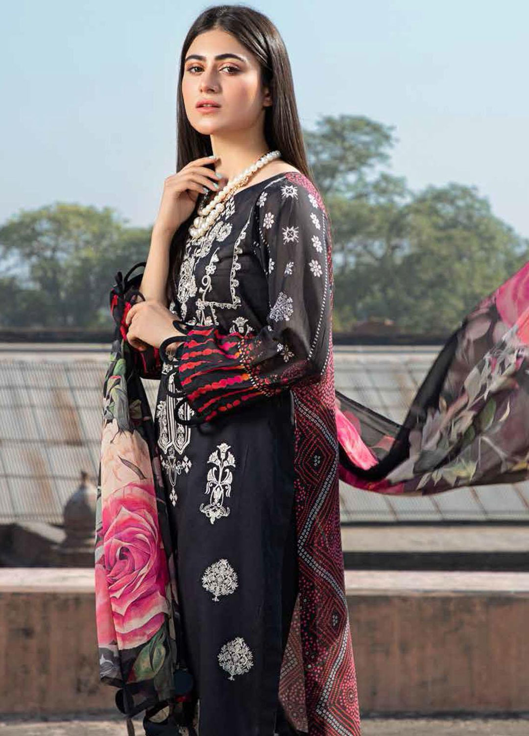 Charizma Embroidered Swiss Voile Suits Unstitched 3 Piece CRZ21SM-2 CM-15 - Summer Collection