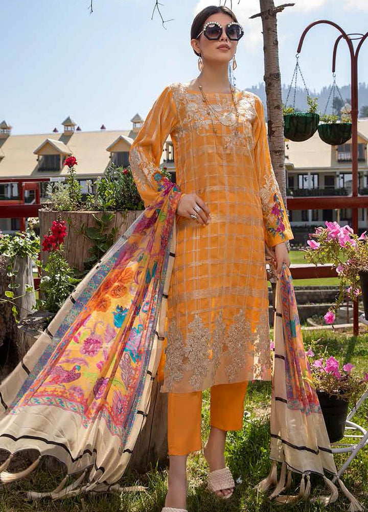 Charizma Embroidered Swiss Voile Suits Unstitched 3 Piece CRZ21SM-2 CM-16 - Summer Collection