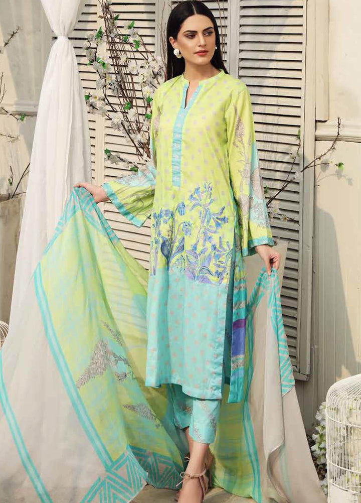 Charizma Embroidered Lawn Suits Unstitched 3 Piece CRZ21IF IN-32-A - Summer Collection