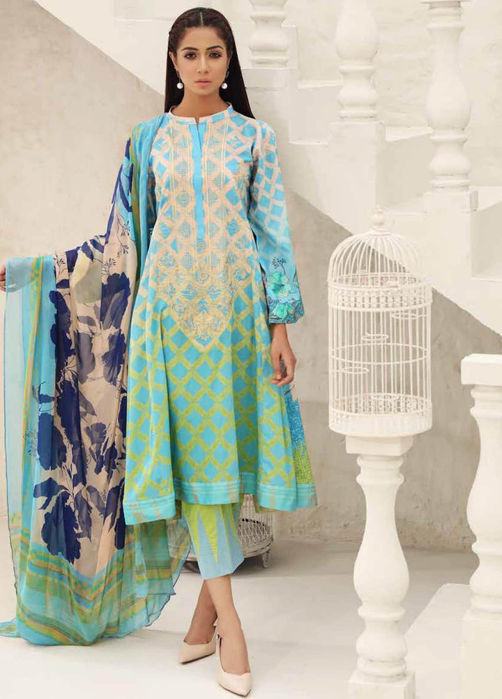 Charizma Embroidered Lawn Suits Unstitched 3 Piece CRZ21IF IN-33-B - Summer Collection