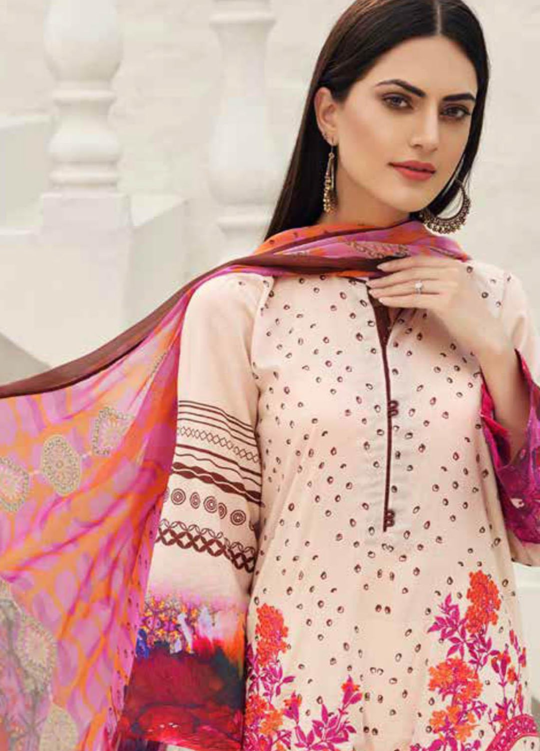 Charizma Embroidered Lawn Suits Unstitched 3 Piece CRZ21IF IN-34-B - Summer Collection