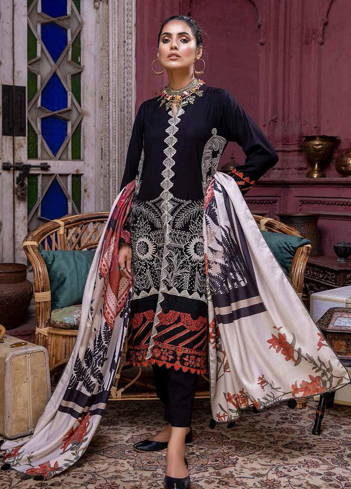 Charizma Embroidered Leather Suits Unstitched 3 Piece CRZ21RL RMW-04 - Winter Collection
