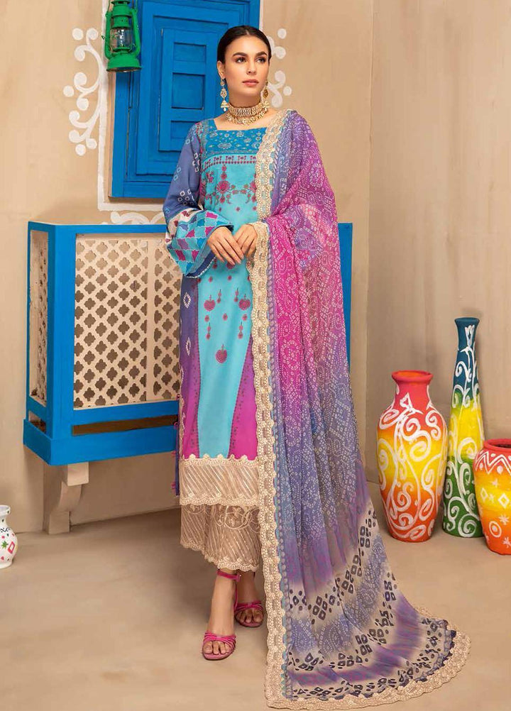 Chunri By Charizma Embroidered Lawn Suits Unstitched 3 Piece CRZ21CH 10 - Luxury Collection