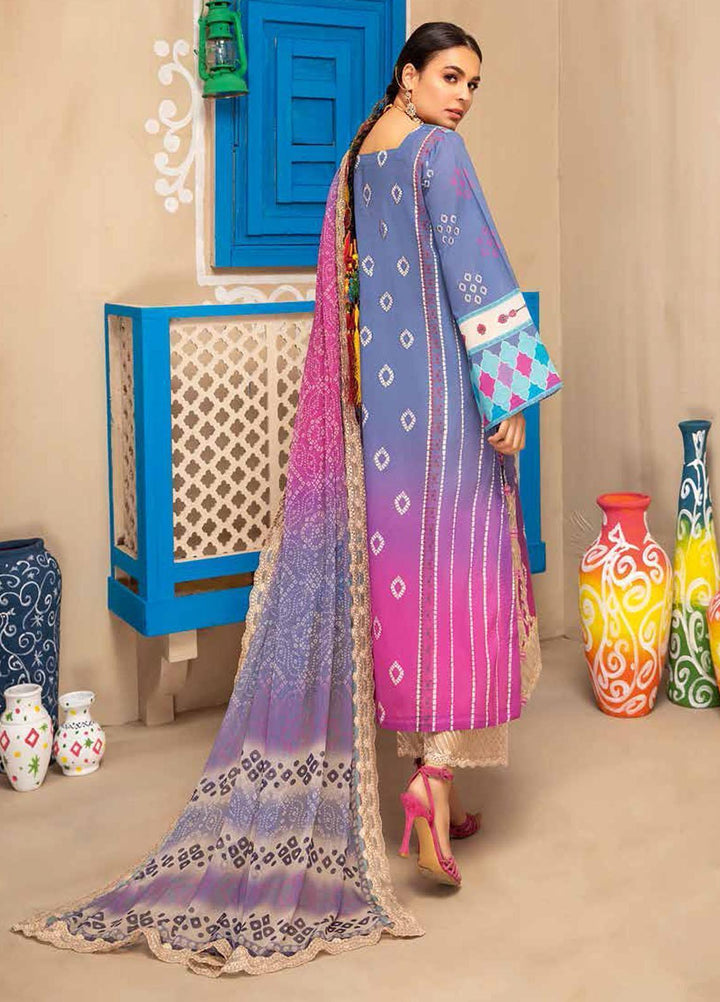 Chunri By Charizma Embroidered Lawn Suits Unstitched 3 Piece CRZ21CH 10 - Luxury Collection