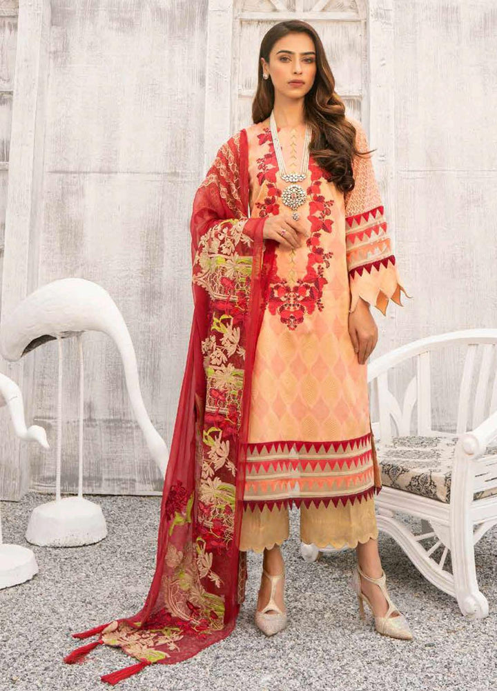 Charizma Embroidered Lawn Suits Unstitched 3 Piece CRZ21SJ 07 - Summer Collection