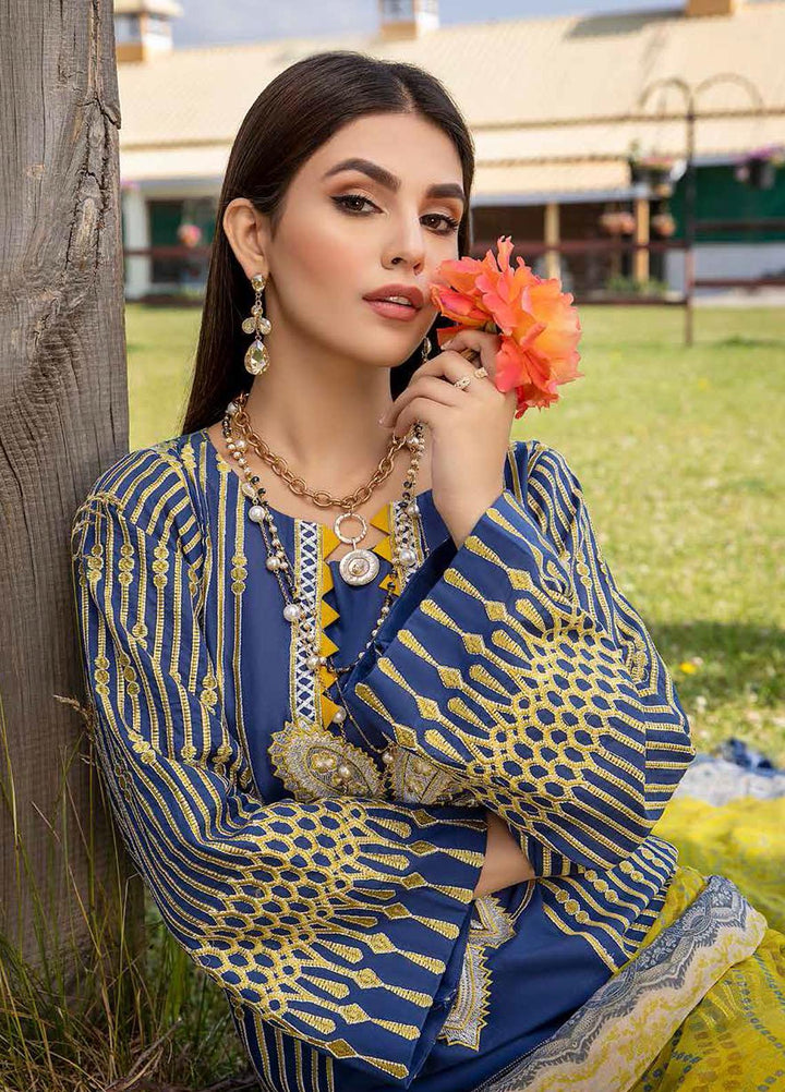 Charizma Embroidered Lawn Suits Unstitched 3 Piece CRZ21LS CSL-01 - Summer Collection