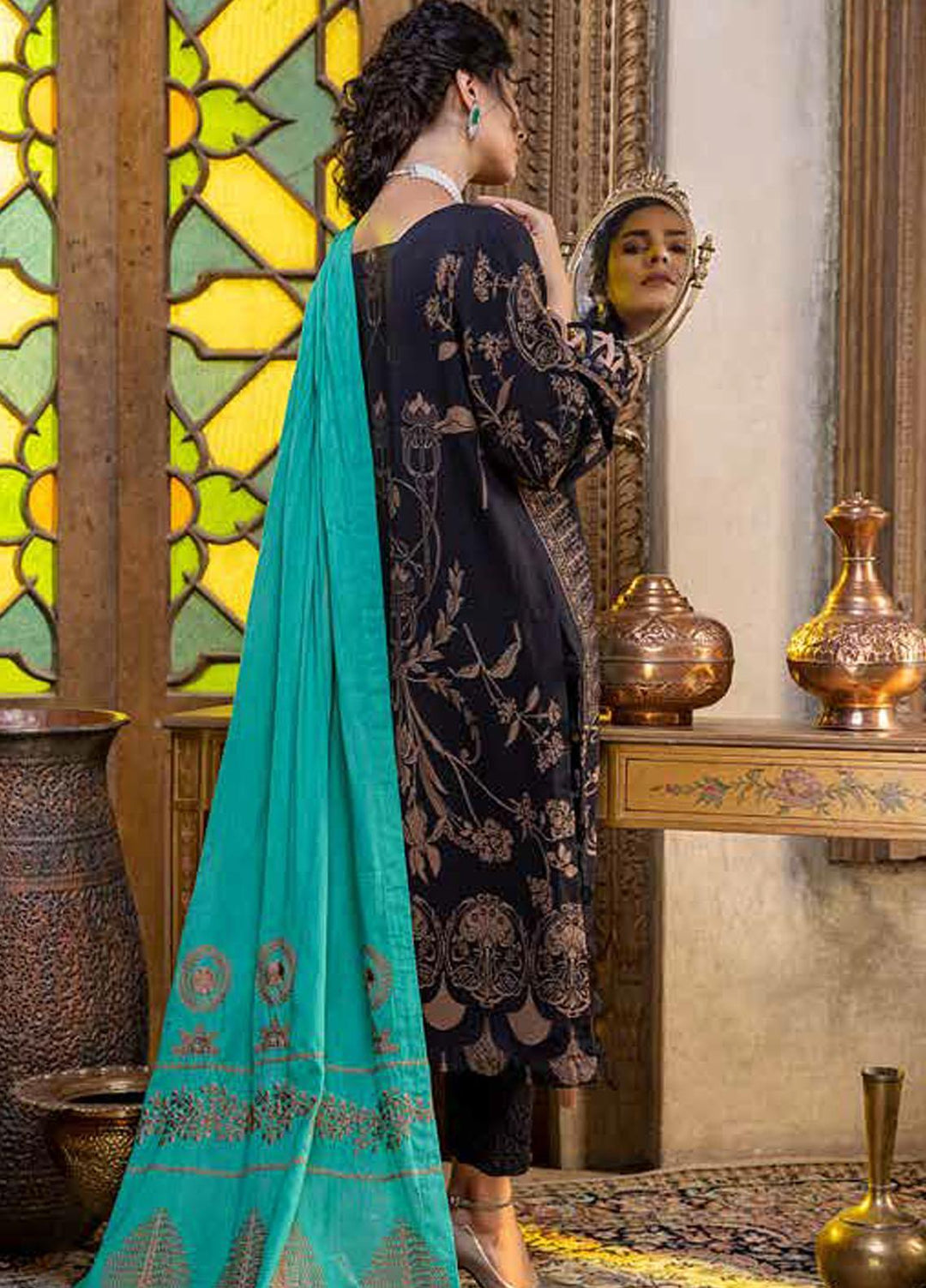 Charizma Embroidered  Leather Jacquard Suits Unstitched 3 Piece CRZ21LJ CLJ-12 - Winter Collection