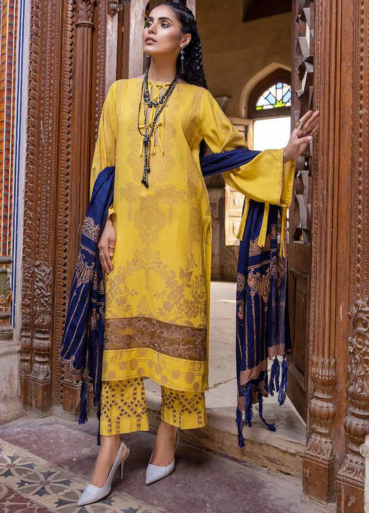 Charizma Embroidered  Leather Jacquard Suits Unstitched 3 Piece CRZ21LJ CLJ-14 - Winter Collection