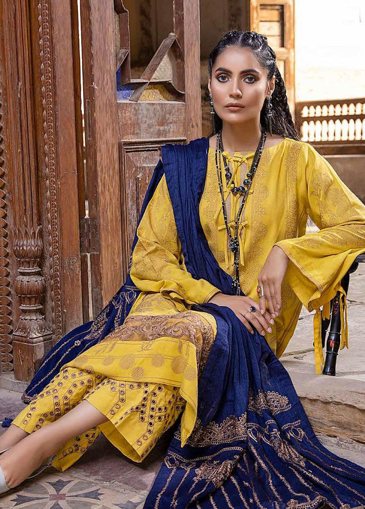 Charizma Embroidered  Leather Jacquard Suits Unstitched 3 Piece CRZ21LJ CLJ-14 - Winter Collection