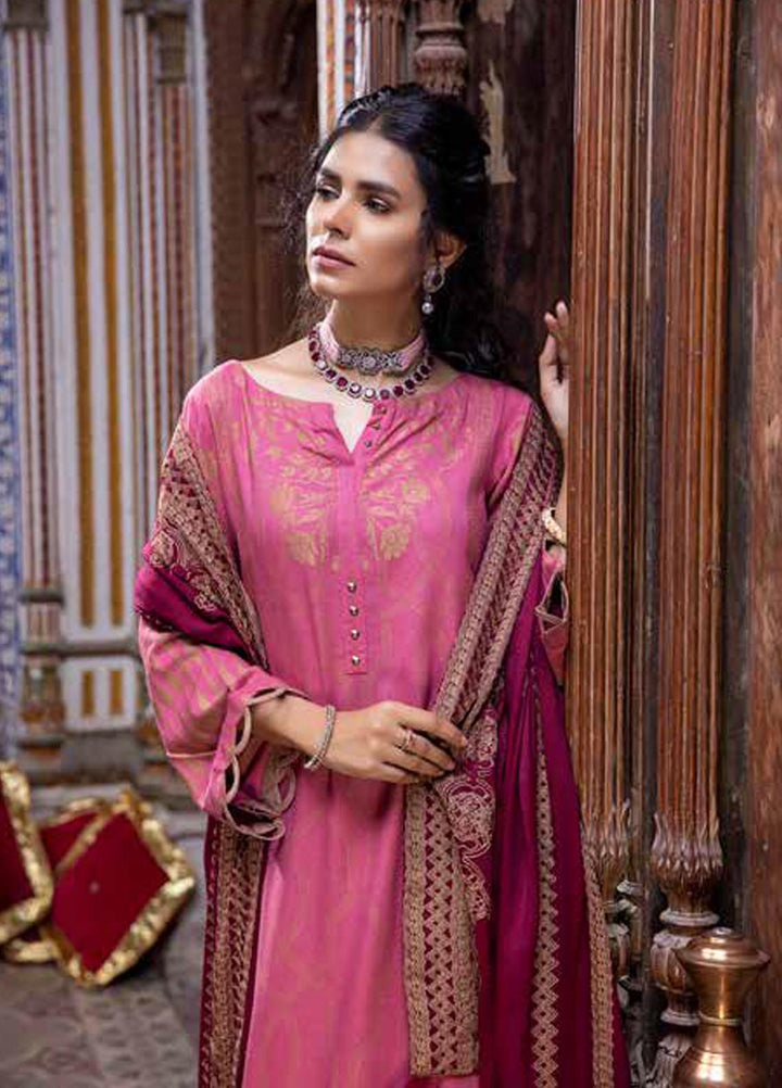 Charizma Embroidered  Leather Jacquard Suits Unstitched 3 Piece CRZ21LJ CLJ-17 - Winter Collection