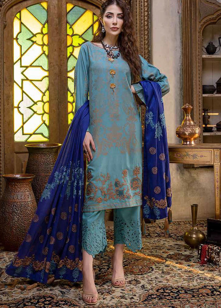Charizma Embroidered  Leather Jacquard Suits Unstitched 3 Piece CRZ21LJ CLJ-18 - Winter Collection