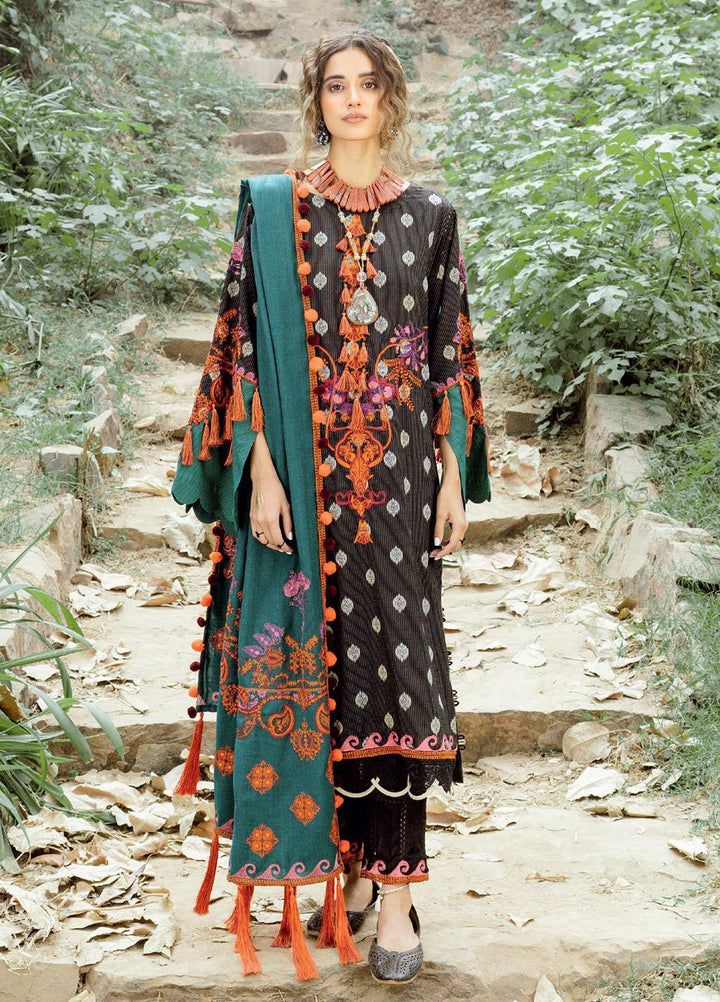 Charizma Embroidered Missouri Jacquard Suits Unstitched 3 Piece CRZ21MK MSK-13 EMERALD GLADE - Winter Collection