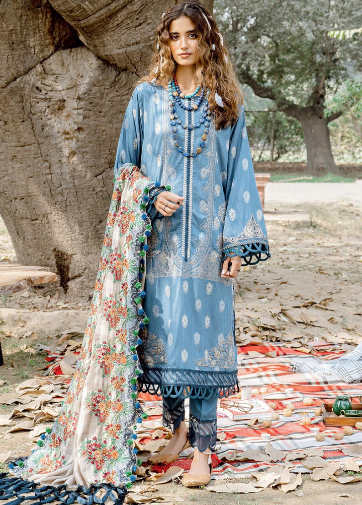 Charizma Embroidered Missouri Jacquard Suits Unstitched 3 Piece CRZ21MK MSK-16 SHIMMERING SKY - Winter Collection