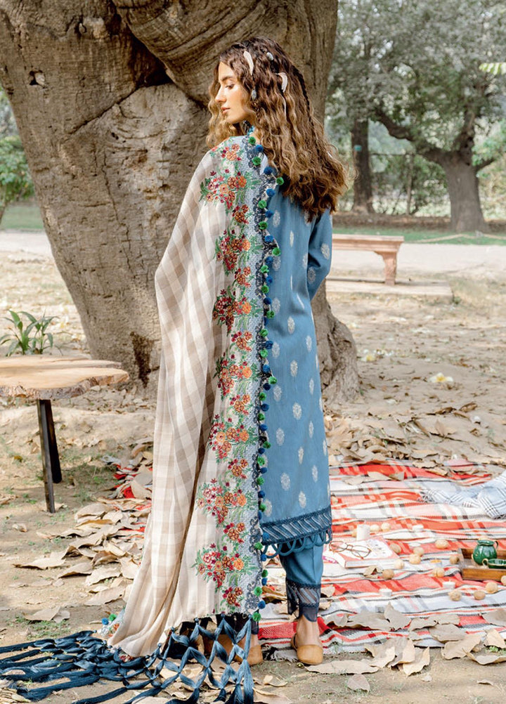 Charizma Embroidered Missouri Jacquard Suits Unstitched 3 Piece CRZ21MK MSK-16 SHIMMERING SKY - Winter Collection