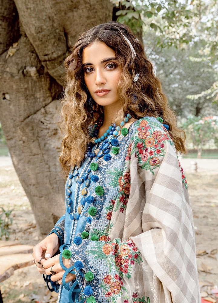 Charizma Embroidered Missouri Jacquard Suits Unstitched 3 Piece CRZ21MK MSK-16 SHIMMERING SKY - Winter Collection