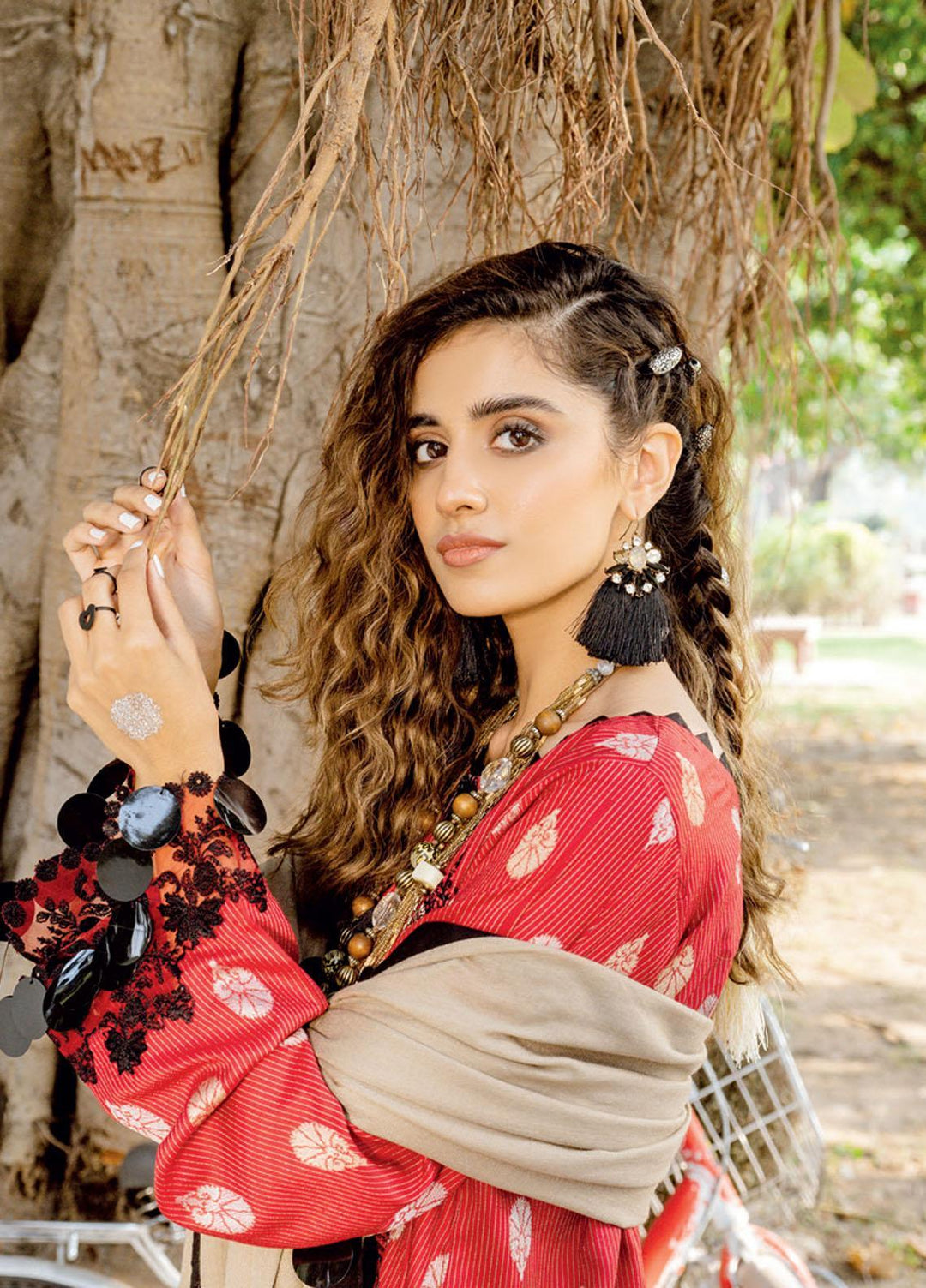 Charizma Embroidered Missouri Jacquard Suits Unstitched 3 Piece CRZ21MK MSK-20 RUBY SCARLET - Winter Collection