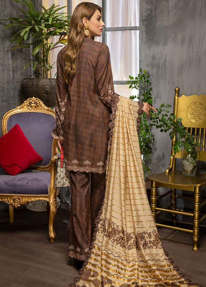 Charizma Embroidered Viscose Silk Suits Unstitched 3 Piece CRZ21VW CVS-09 Dark Arts - Winter Collection