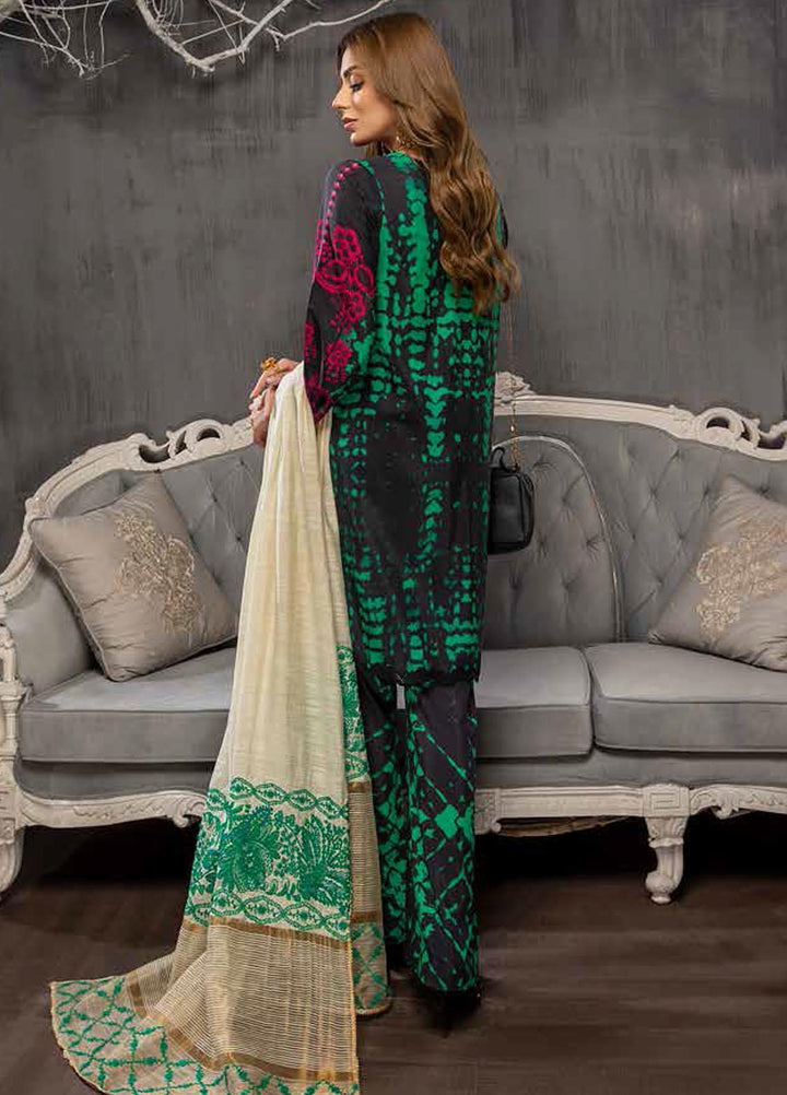 Charizma Embroidered Viscose Silk Suits Unstitched 3 Piece CRZ21VW CVS-10 Winter Foliage - Winter Collection