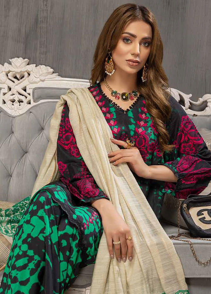 Charizma Embroidered Viscose Silk Suits Unstitched 3 Piece CRZ21VW CVS-10 Winter Foliage - Winter Collection