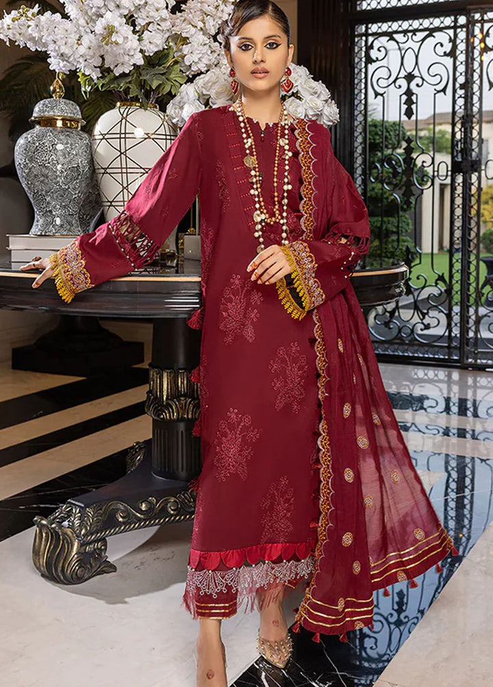 Charlotte by Humdum Chikankari Lawn Suits Unstitched 3 Piece HD24CH D-08 - Summer Collection