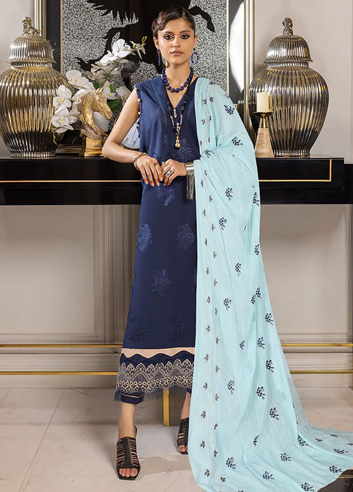 Charlotte by Humdum Chikankari Lawn Suits Unstitched 3 Piece HD24CH D-09 - Summer Collection