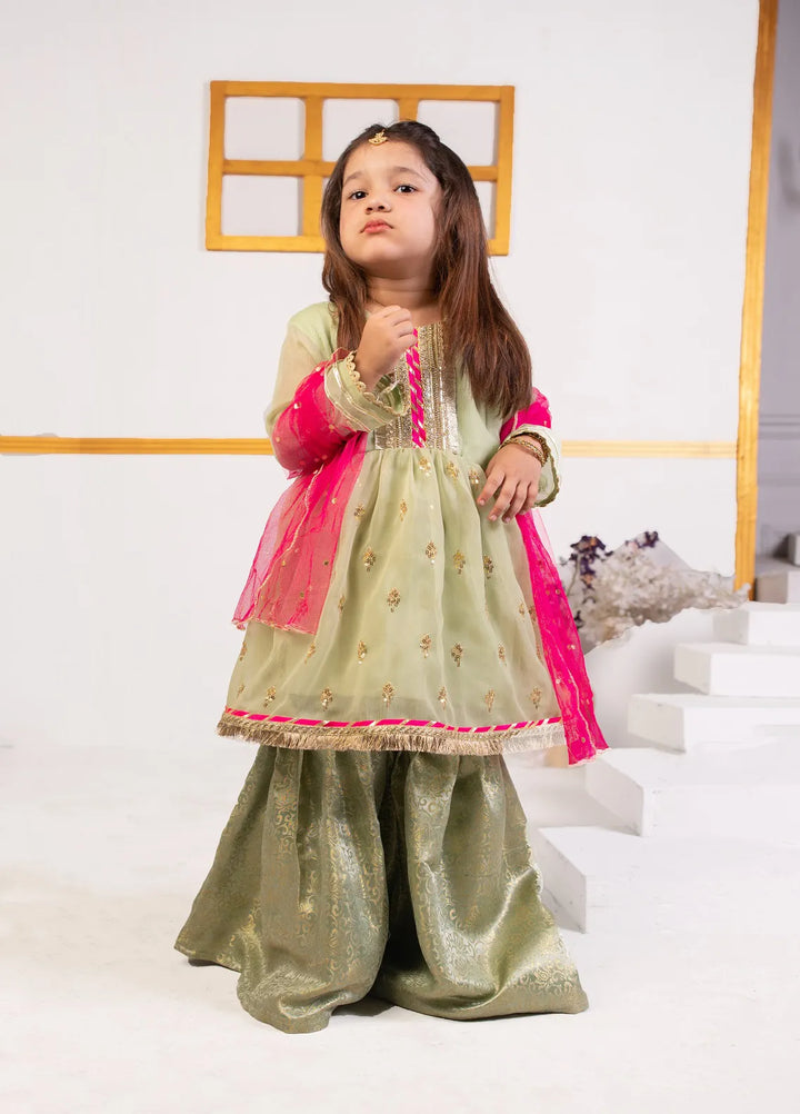 Cheeco Chic Pret Embroidered Chiffon banarsi 3 Piece Suit NCMP22