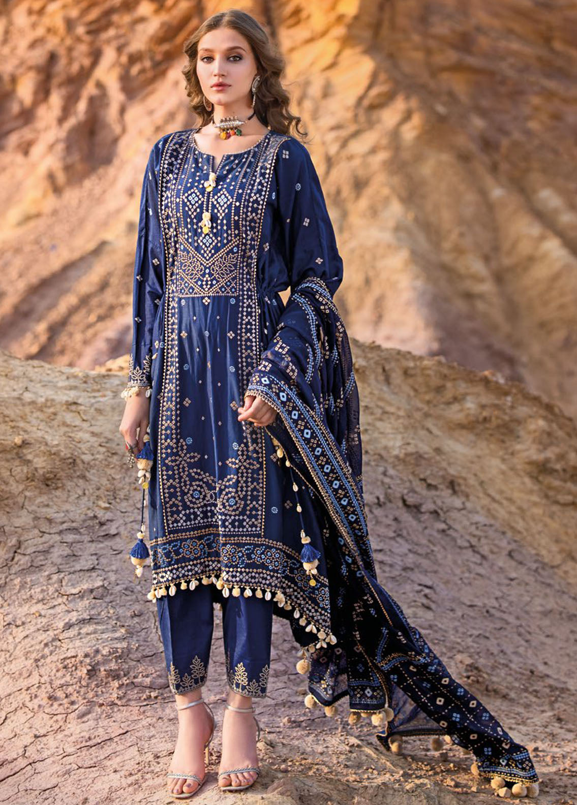 Chunri Collection Chunri By Gul Ahmed Embroidered Lawn Suits Unstitched 3 Piece GA24C BM ...