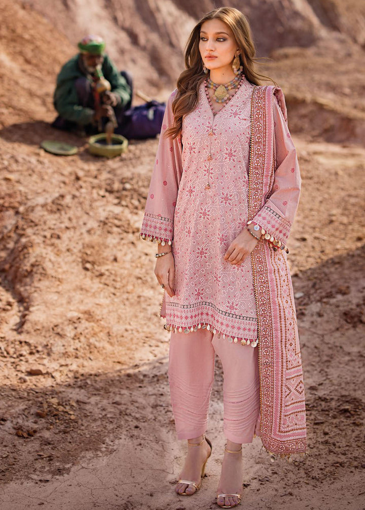 Chunri By Gul Ahmed Embroidered Lawn Suits Unstitched 3 Piece GA24C CL-42197 - Summer Collection