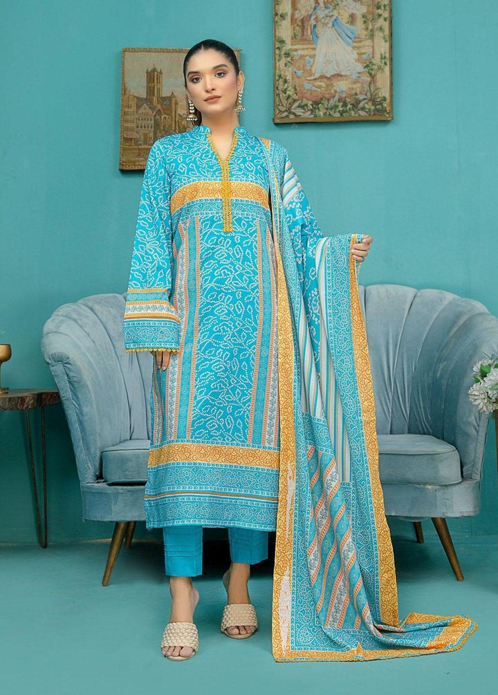 Chunri By Safwa Embroidered Lawn Suits Unstitched 3 Piece SW23CH SCK-20 - Summer Collection