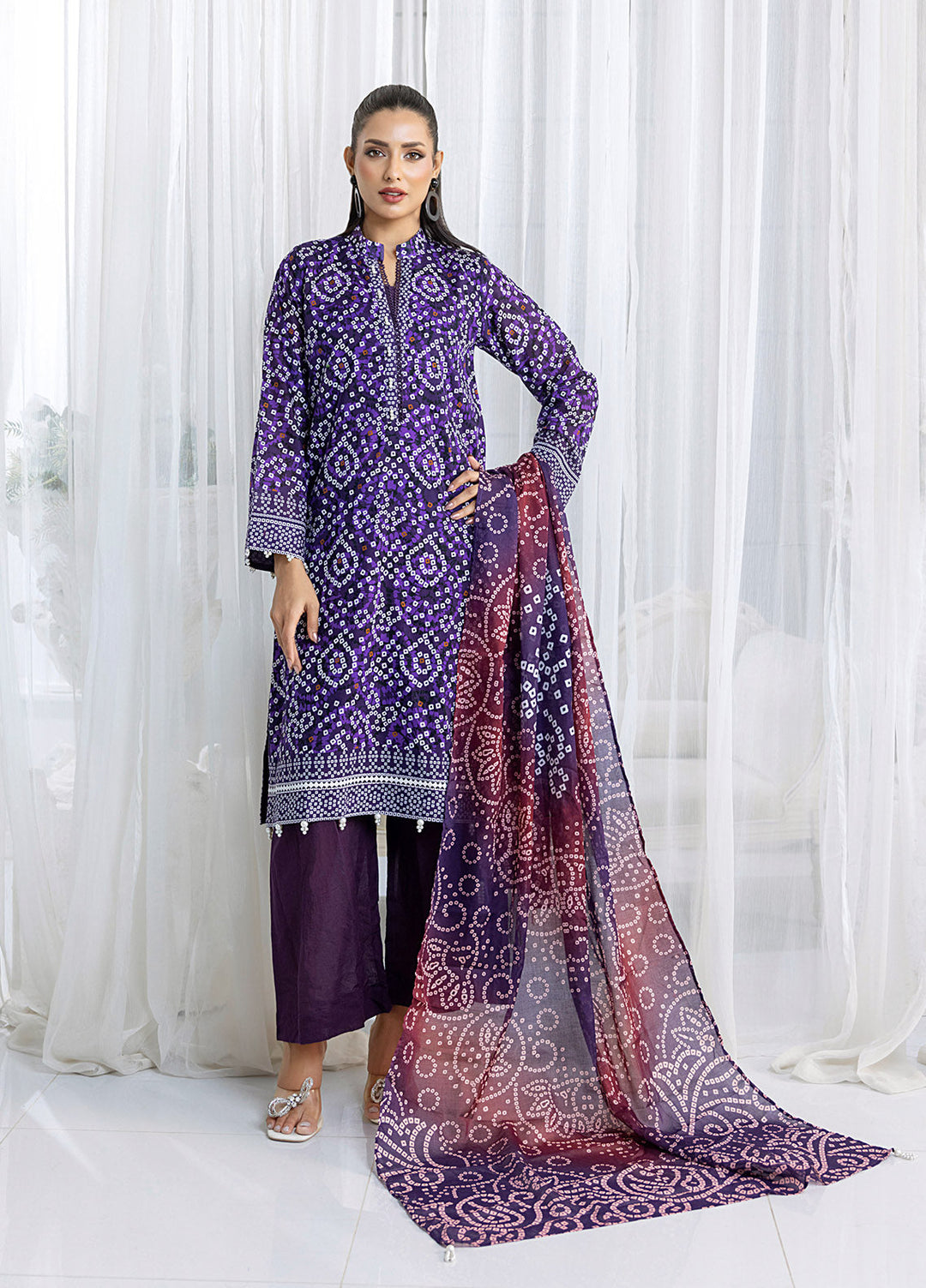 Chunri by Salitex Printed Lawn Suits Unstitched 3 Piece SSW6U3P352UT - Summer Collection