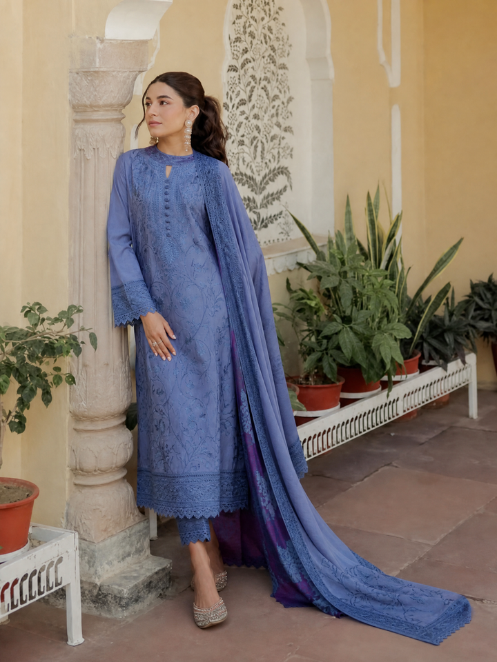 Summer Travels by Casuallite RTW Embroidered Cotton Lawn 3 Piece Suit CL26ULST OUTFIT 05 SUMMER LAWN - Casual Collection