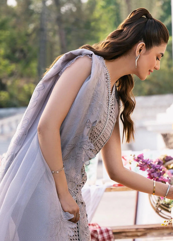 Clara By Bin Ilyas Embroidered Lawn Suit Unstitched 3 Piece BI24C 215B - Summer Collection