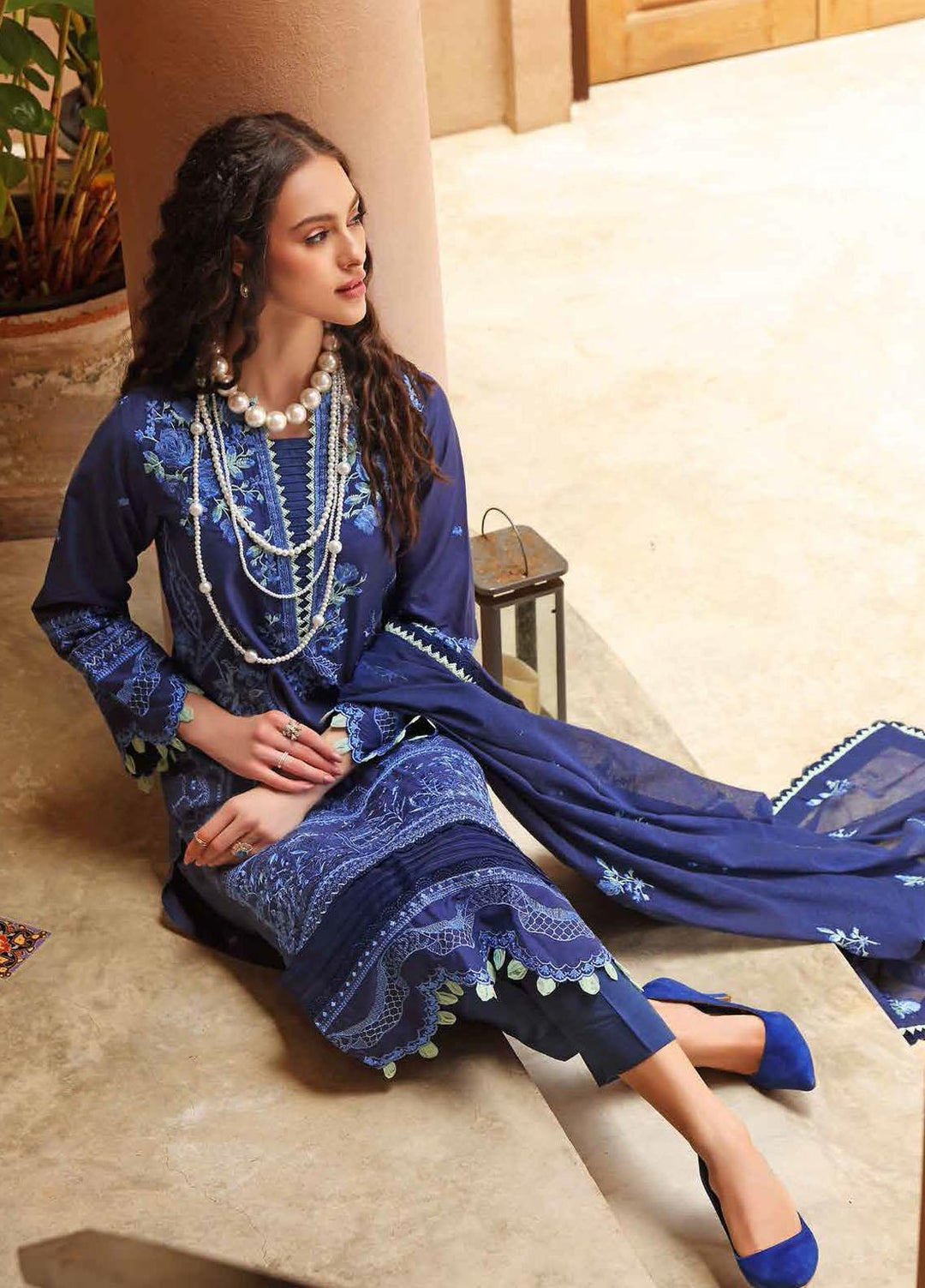 Gul Ahmed Embroidered  Suits Unstitched 3 Piece GA22CM CN-22002 - Festive Collection
