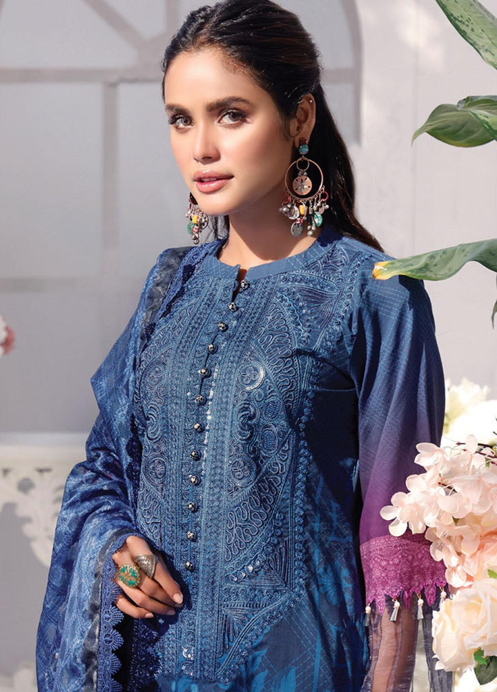 Coco by Al Zohaib Embroidered Cambric Suits Unstitched 3 Piece AZ21CC D-02-A - Winter Collection