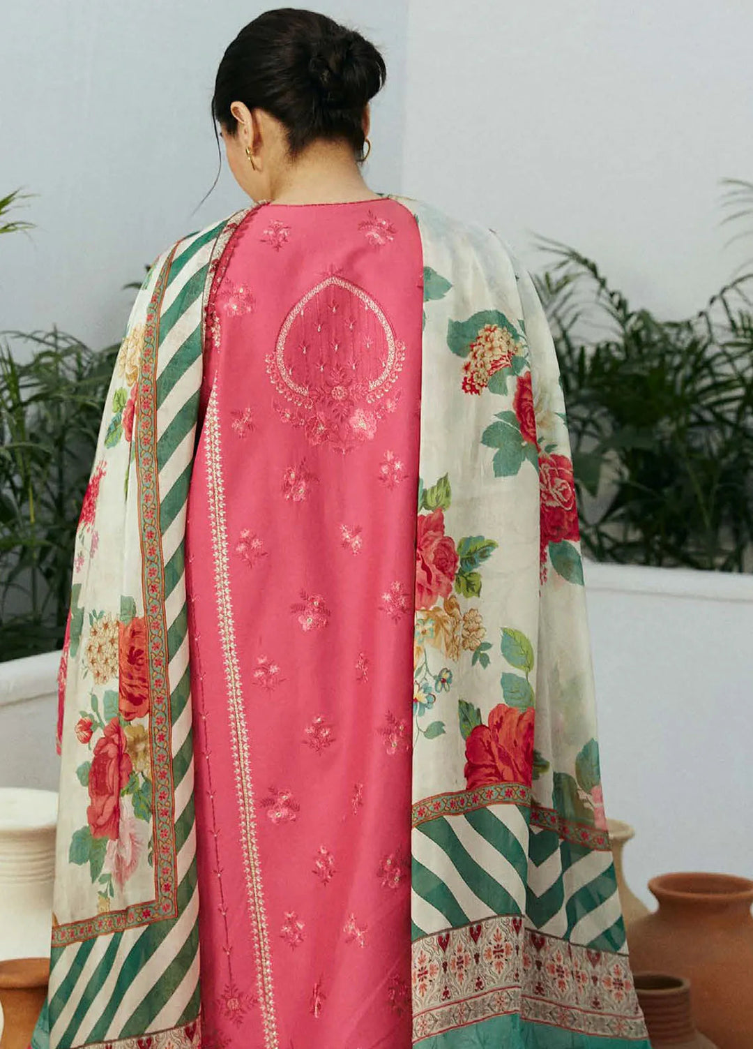 Coco By Zara Shahjahan Embroidered Lawn Suit Unstitched 3 Piece CZS24E D-02 Gul - Festive Collection