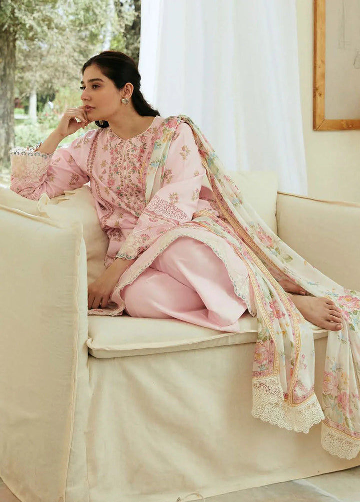 Coco By Zara Shahjahan Embroidered Lawn Suit Unstitched 3 Piece CZS24E D-08 Roohi - Festive Collection