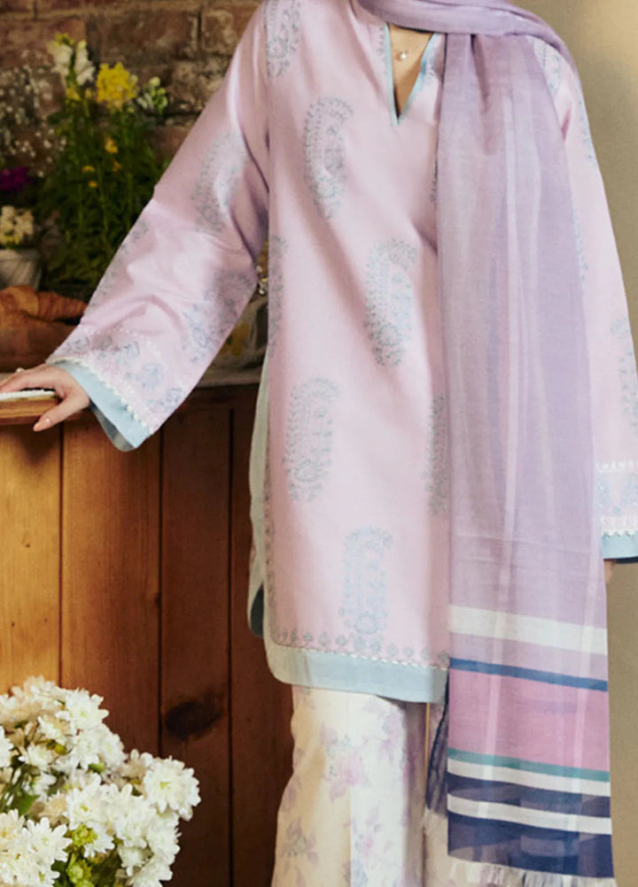 Coco by Zara Shahjahan Embroidered Lawn Suit Unstitched 3 Piece CZS24L2 4B Diara - Summer Collection