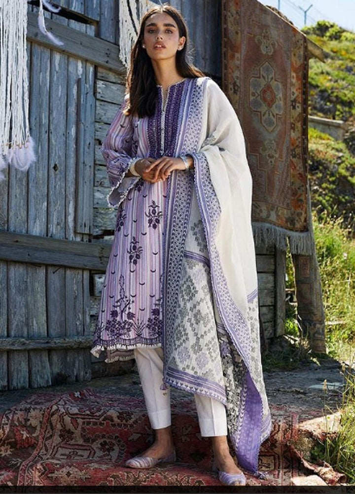 Coco By Zara Shahjahan Embroidered Lawn Suits Unstitched 3 Piece CZS21L 03B - Luxury Collection